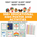 500+ Educational Posters & Activity Sheets – Printable Learning Bundle for Kids