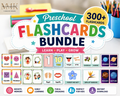 Preschool Flashcards Bundle – 300+ Printable Learning Cards (Alphabet, Numbers, Animals) | Digital Download
