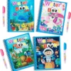 Reusable Magic Water Book for Kids Paint Colouring Drawing Pen Books Combo  (Multicolor)