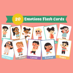 Emotion Flashcards – Printable Feelings Cards for Kids, Toddler Emotion Learning, Montessori Materials, Emotions Chart